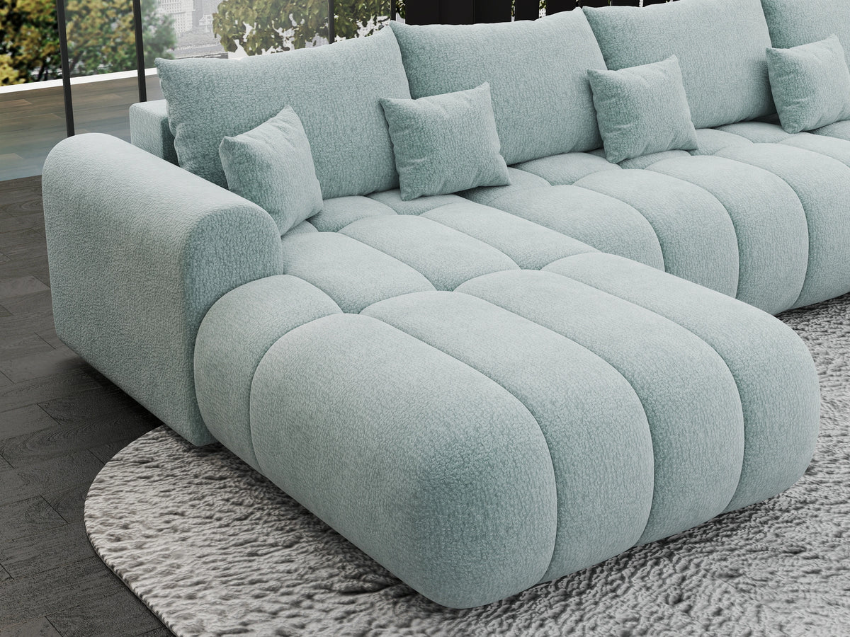 Colțar extensibil dumonde Milano U Jaguar Verde Mint 365x190 cm – vedere 7