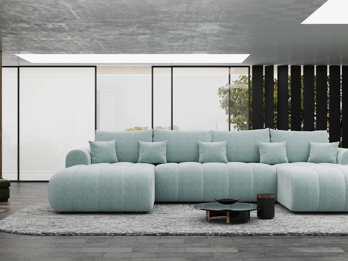Colțar extensibil dumonde Milano U Jaguar Verde Mint 365x190 cm – vedere 8