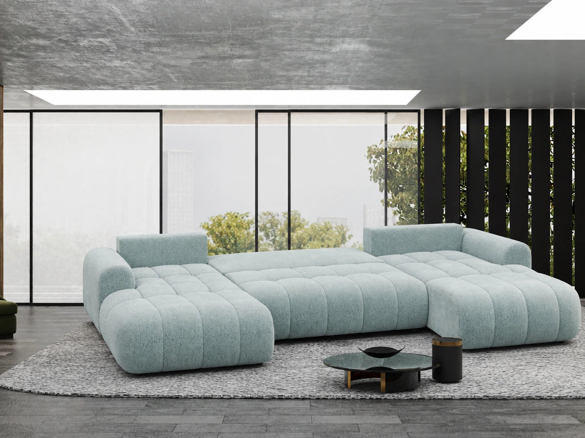 Colțar extensibil dumonde Milano U Jaguar Verde Mint 365x190 cm – vedere 9