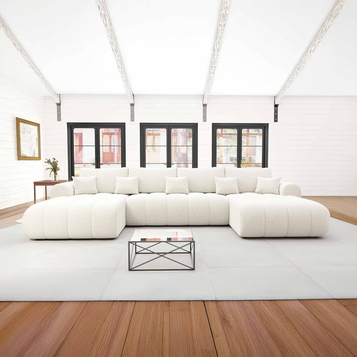 Colțar extensibil dumonde Milano U Monte Bej 365x190 cm – imagine principală