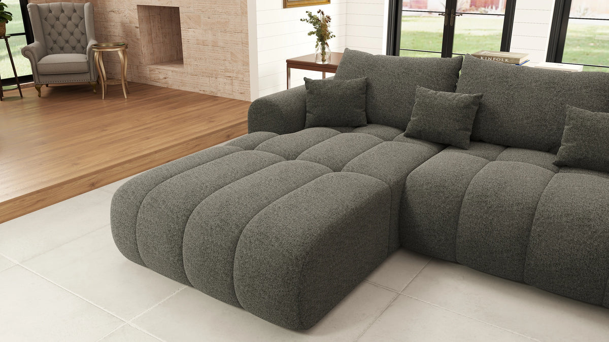 Colțar extensibil dumonde Milano U Monte Negru 365x190 cm – vedere 4