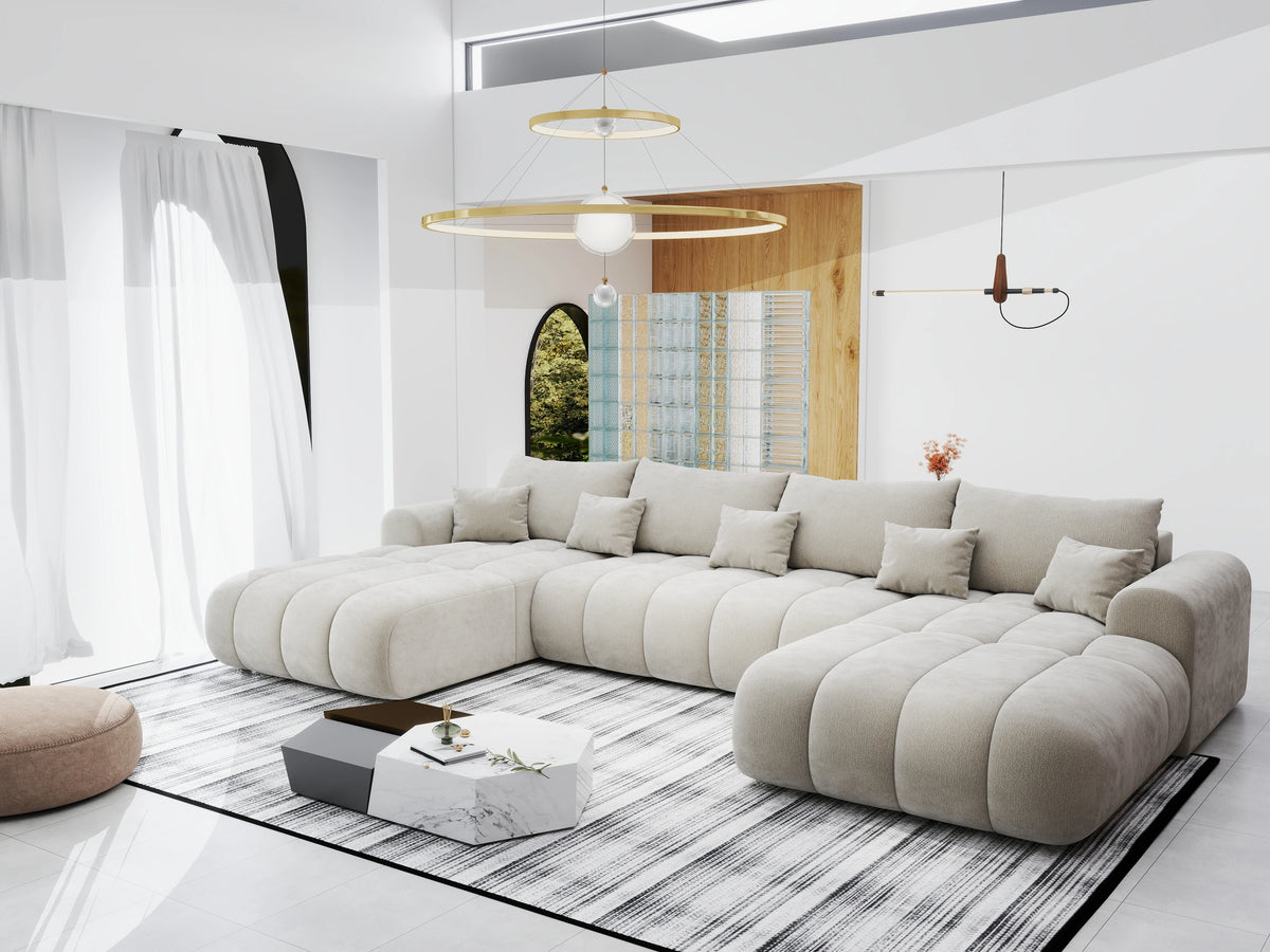 Colțar extensibil dumonde Milano U Vibe Bej 365x190 cm – vedere 3