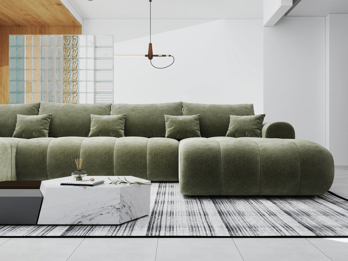 Colțar extensibil dumonde Milano U Vibe Olive 365x190 cm – vedere 1