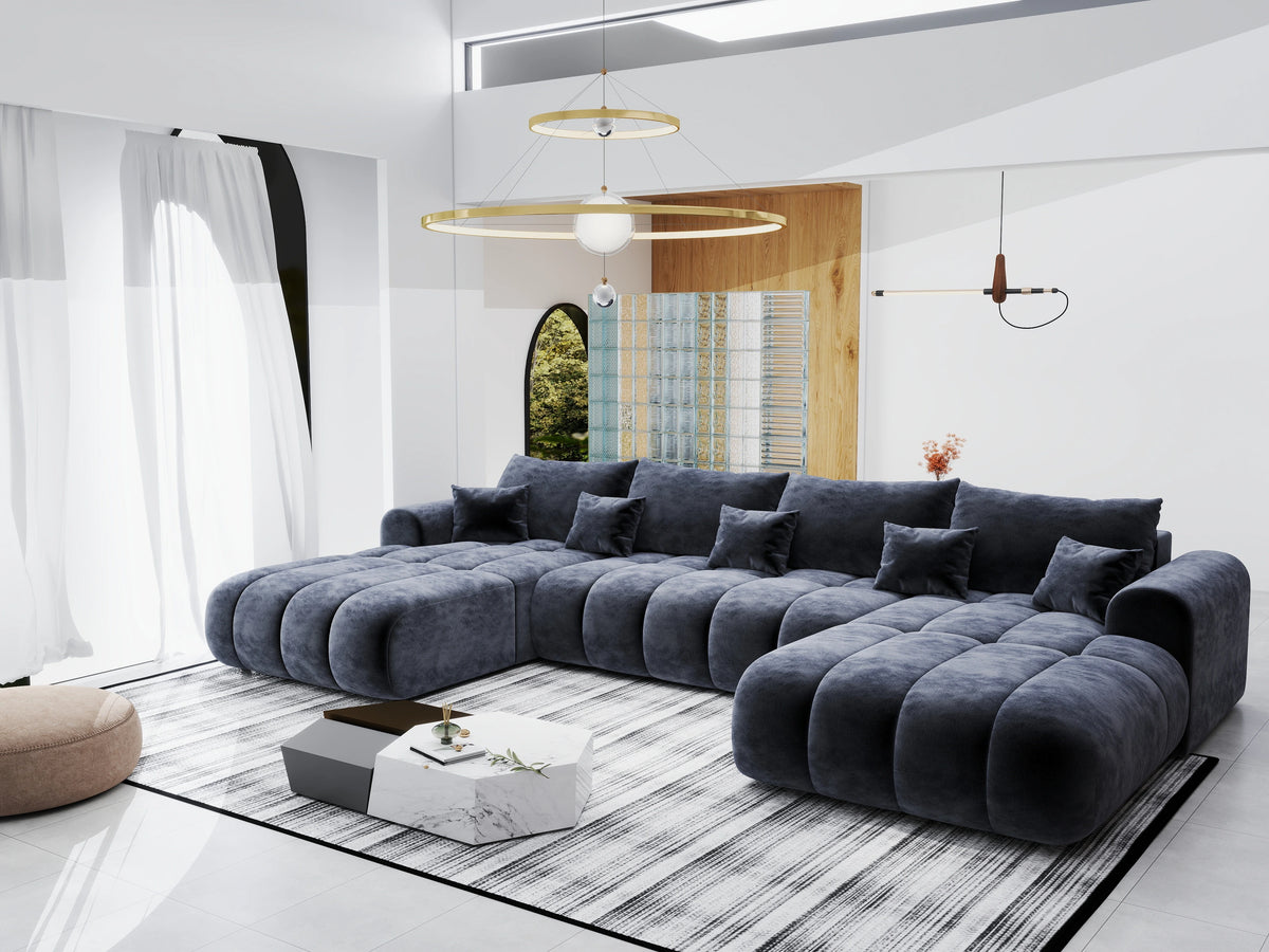 Colțar extensibil dumonde Milano U Vibe Gri Antracit 365x190 cm – vedere 2