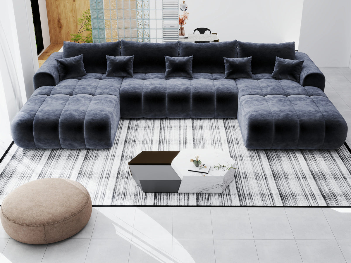 Colțar extensibil dumonde Milano U Vibe Gri Antracit 365x190 cm – vedere 4