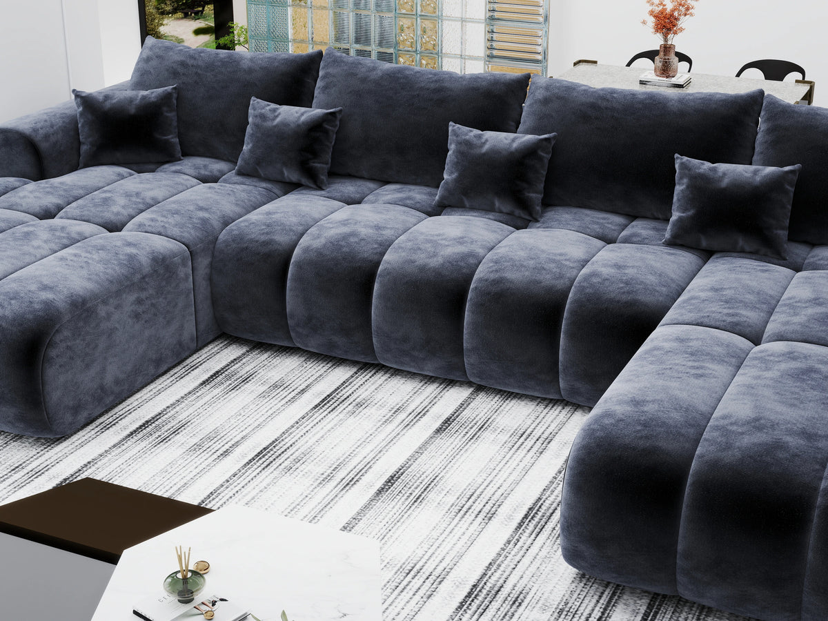 Colțar extensibil dumonde Milano U Vibe Gri Antracit 365x190 cm – vedere 5