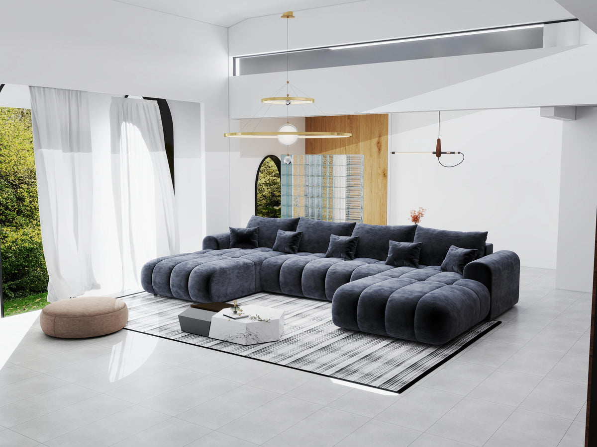 Colțar extensibil dumonde Milano U Vibe Gri Antracit 365x190 cm – vedere 6