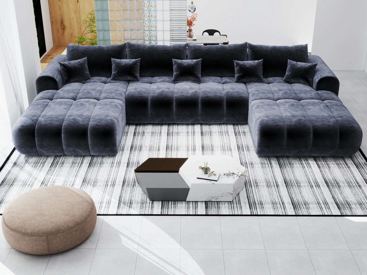 Colțar extensibil dumonde Milano U Vibe Gri Antracit 365x190 cm – vedere 8