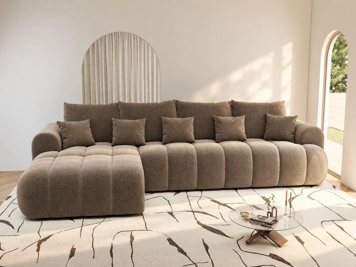 Colțar extensibil dumonde Milano XL Vibe 19 Maro 327x175 cm – vedere 3
