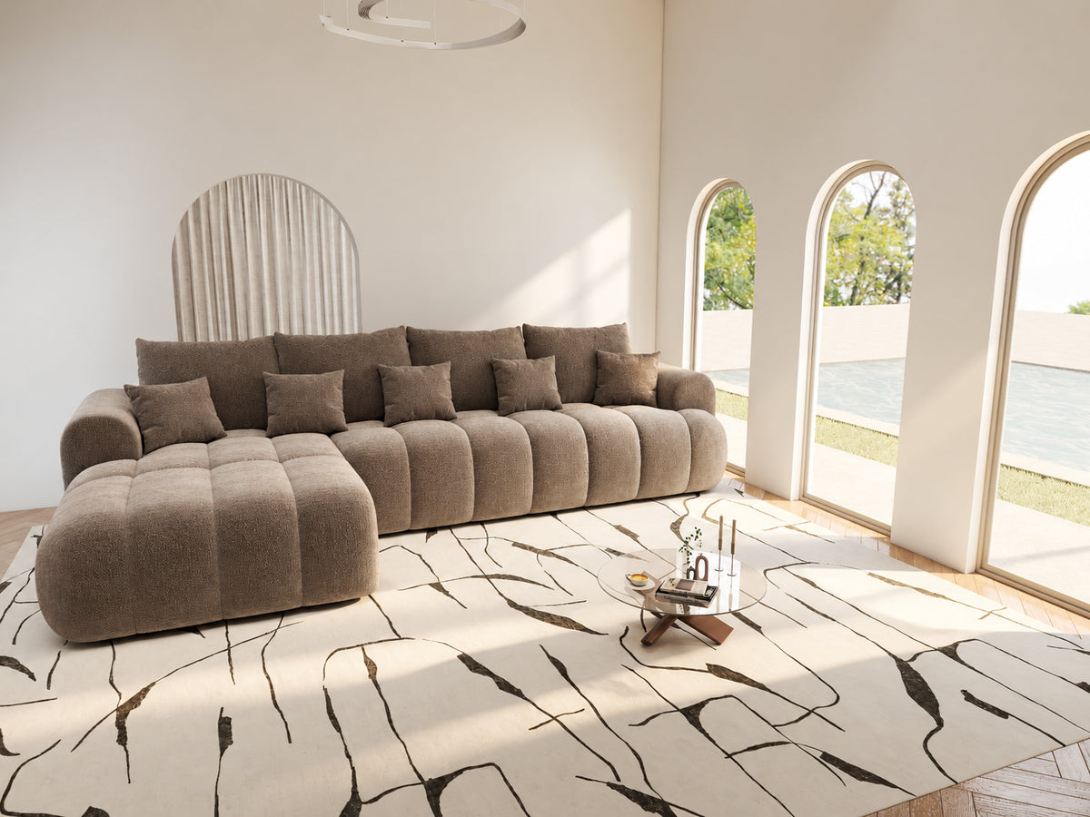 Colțar extensibil dumonde Milano XL Vibe 19 Maro 327x175 cm – vedere 7