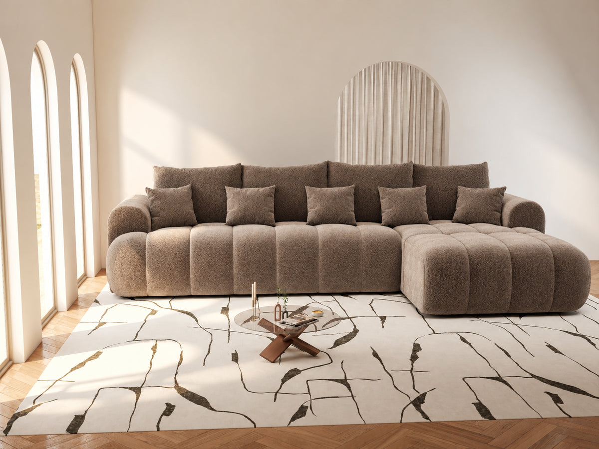 Colțar extensibil dumonde Milano XL Vibe 19 Maro II 327x175 cm – vedere 2