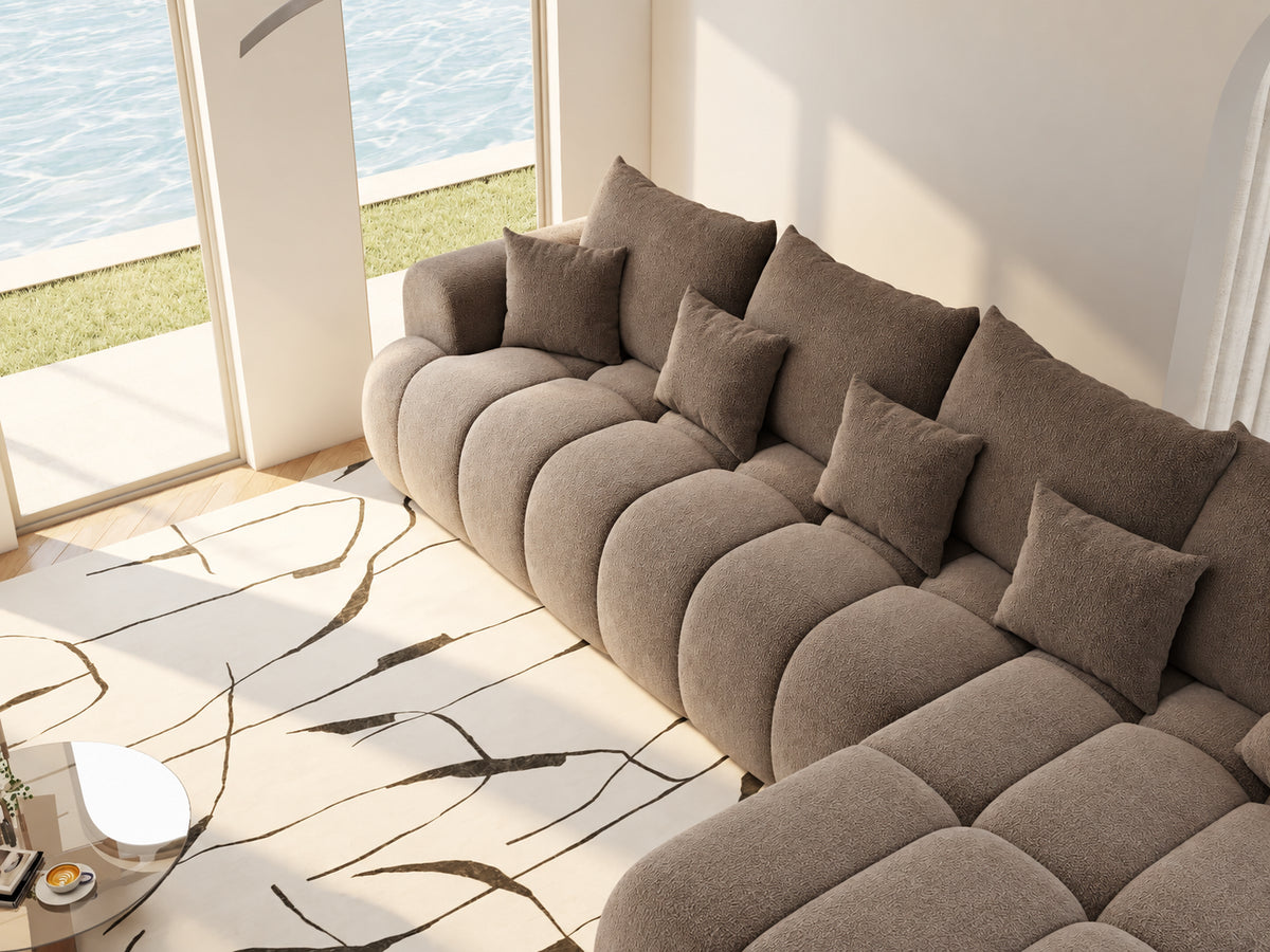 Colțar extensibil dumonde Milano XL Vibe 19 Maro II 327x175 cm – vedere 6