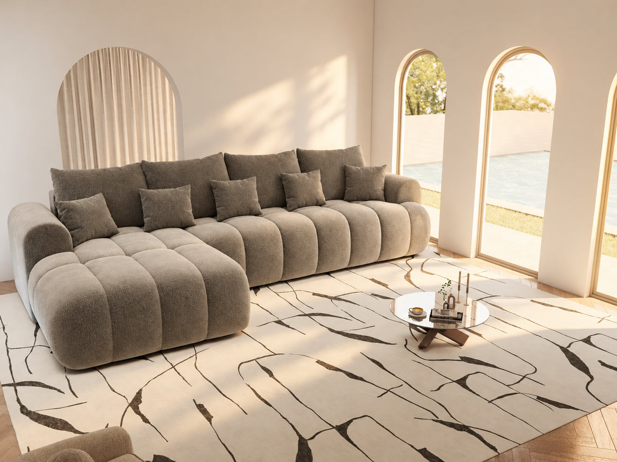 Colțar extensibil dumonde Milano XL Vibe 21 Maro 327x175 cm – vedere 1
