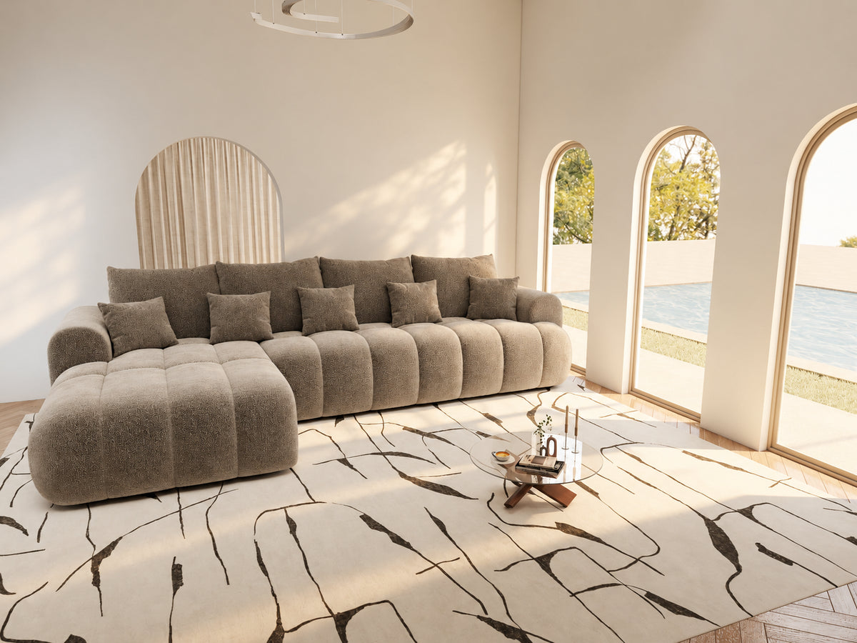 Colțar extensibil dumonde Milano XL Vibe 21 Maro 327x175 cm – vedere 4