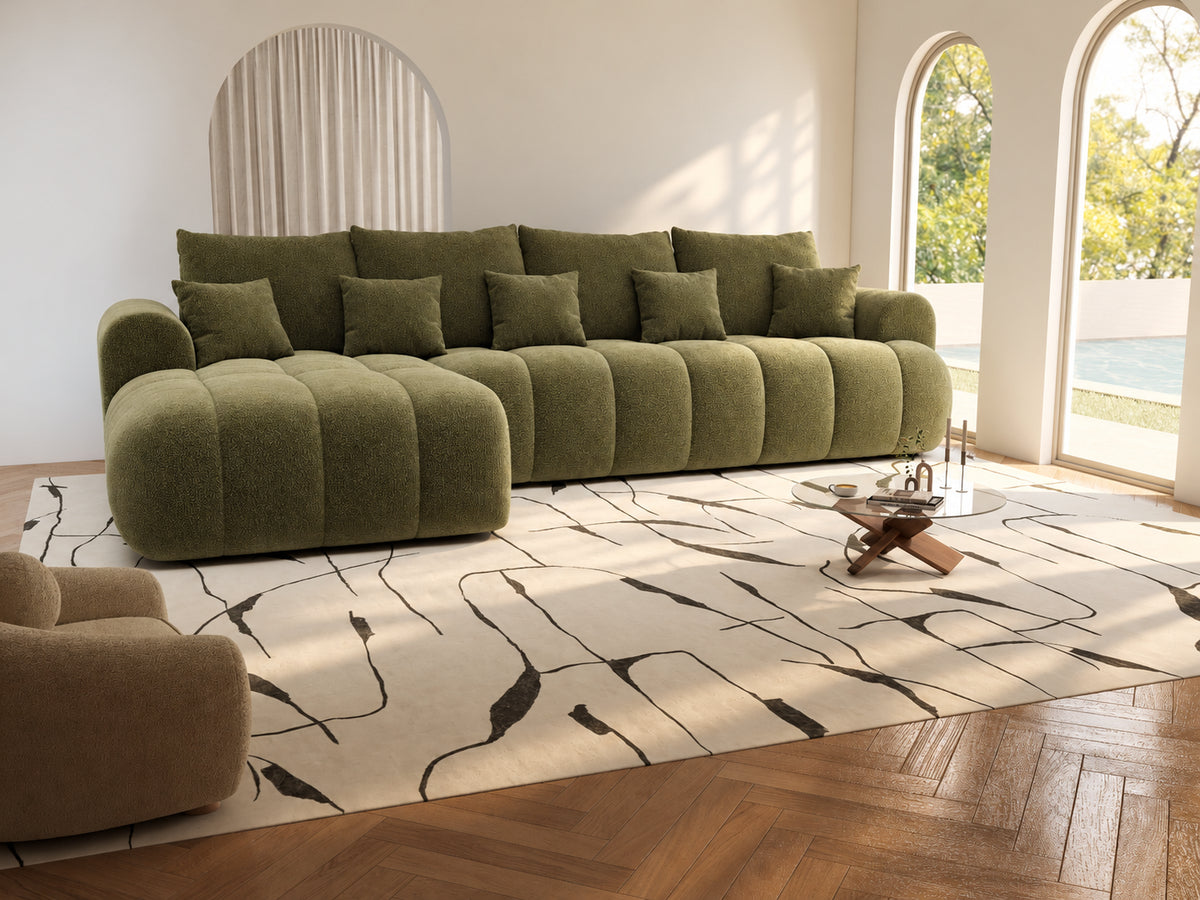 Colțar extensibil dumonde Milano XL Vibe 38 Olive 327x175 cm – vedere 6