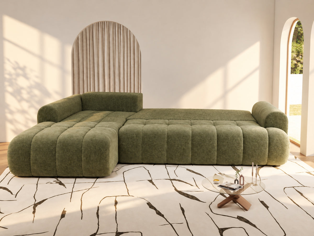 Colțar extensibil dumonde Milano XL Vibe 38 Olive 327x175 cm – vedere 11