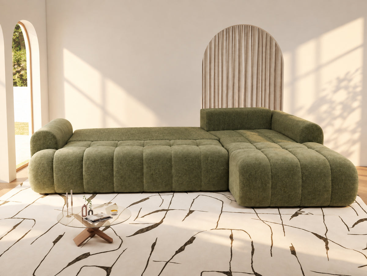 Colțar extensibil dumonde Milano XL Vibe 38 Olive II 327x175 cm – vedere 11