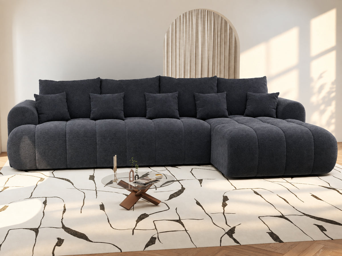 Colțar extensibil dumonde Milano XL Vibe 97 Gri Antracit II 327x175 cm – vedere 6