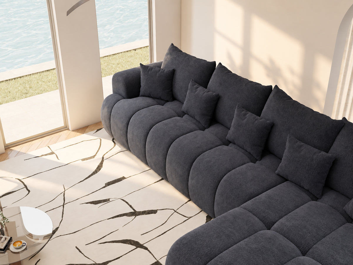 Colțar extensibil dumonde Milano XL Vibe 97 Gri Antracit II 327x175 cm – vedere 7