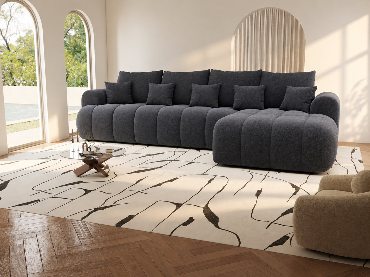 Colțar extensibil dumonde Milano XL Vibe 97 Gri Antracit II 327x175 cm – vedere 9