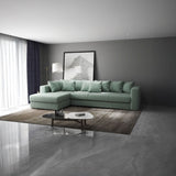 Colțar extensibil dumonde cu ladă de depozitare si sezut confortabil din spuma HR, Gloria Mint Ambience 320x183 cm Fabrica