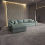 Colțar extensibil dumonde cu ladă de depozitare si sezut confortabil din spuma HR, Loana XL Enjoy Mint 335x185 cm Fabrica