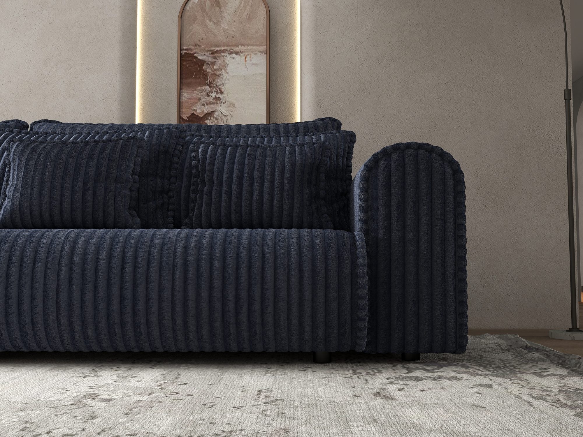 Canapea extensibilă dumonde cu ladă de depozitare Monaco Tilia Albastru 300x130 cm