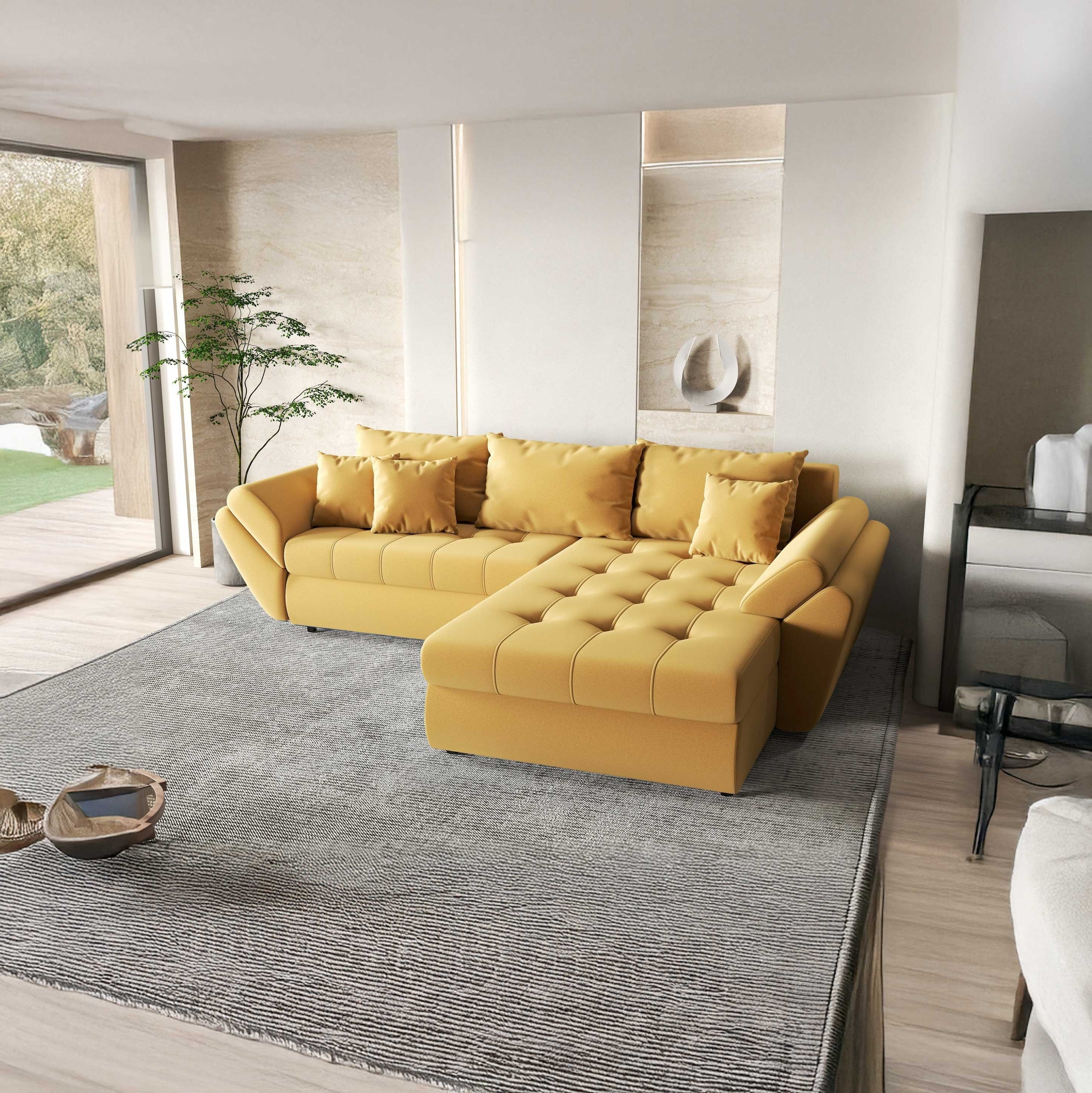 col-ar-extensibil-cu-lada-de-depozitare-loana-mustar-ii-275x185-cm