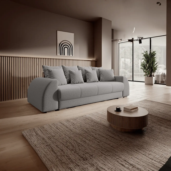 Canapea extensibilă dumonde cu ladă de depozitare Verona New Grey 260x100 cm