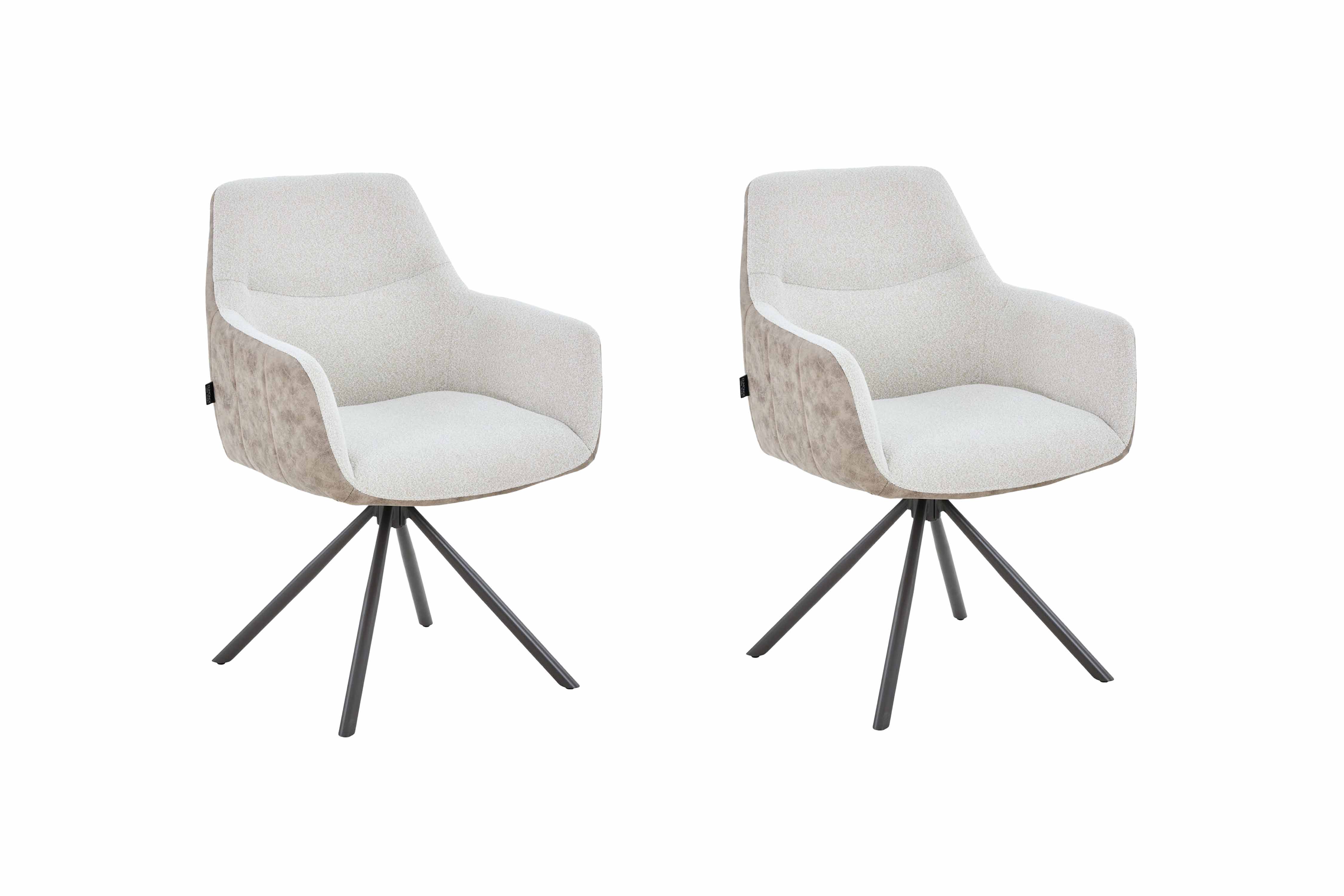 Scaun tapitat cu stofa si picioare metalice Noble 59x65 cm