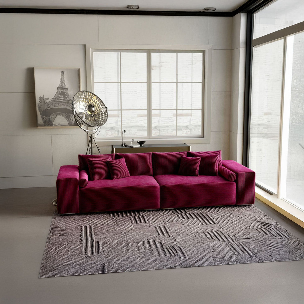Canapea extensibilă dumonde cu ladă de depozitare si sezut confortabil din spuma HR, Marbela Zoom Red XXL 295x100 cm fabrica