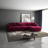 Colțar extensibil dumonde cu ladă de depozitare si sezut confortabil din spuma HR, Gloria Zoom Red II 320x183 cm Fabrica