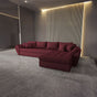 Colțar extensibil dumonde cu ladă de depozitare si sezut confortabil din spuma HR, Loana XL Enjoy Rosu II 335x185 cm Fabrica
