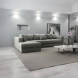 Colțar extensibil dumonde cu ladă de depozitare si sezut confortabil din spuma HR, Gloria Royal Grey 320x183 cm Fabrica