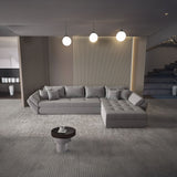 Colțar extensibil dumonde cu ladă de depozitare si sezut confortabil din spuma HR, Loana XL Royal Velvet Gri II 335x185 cm Fabrica