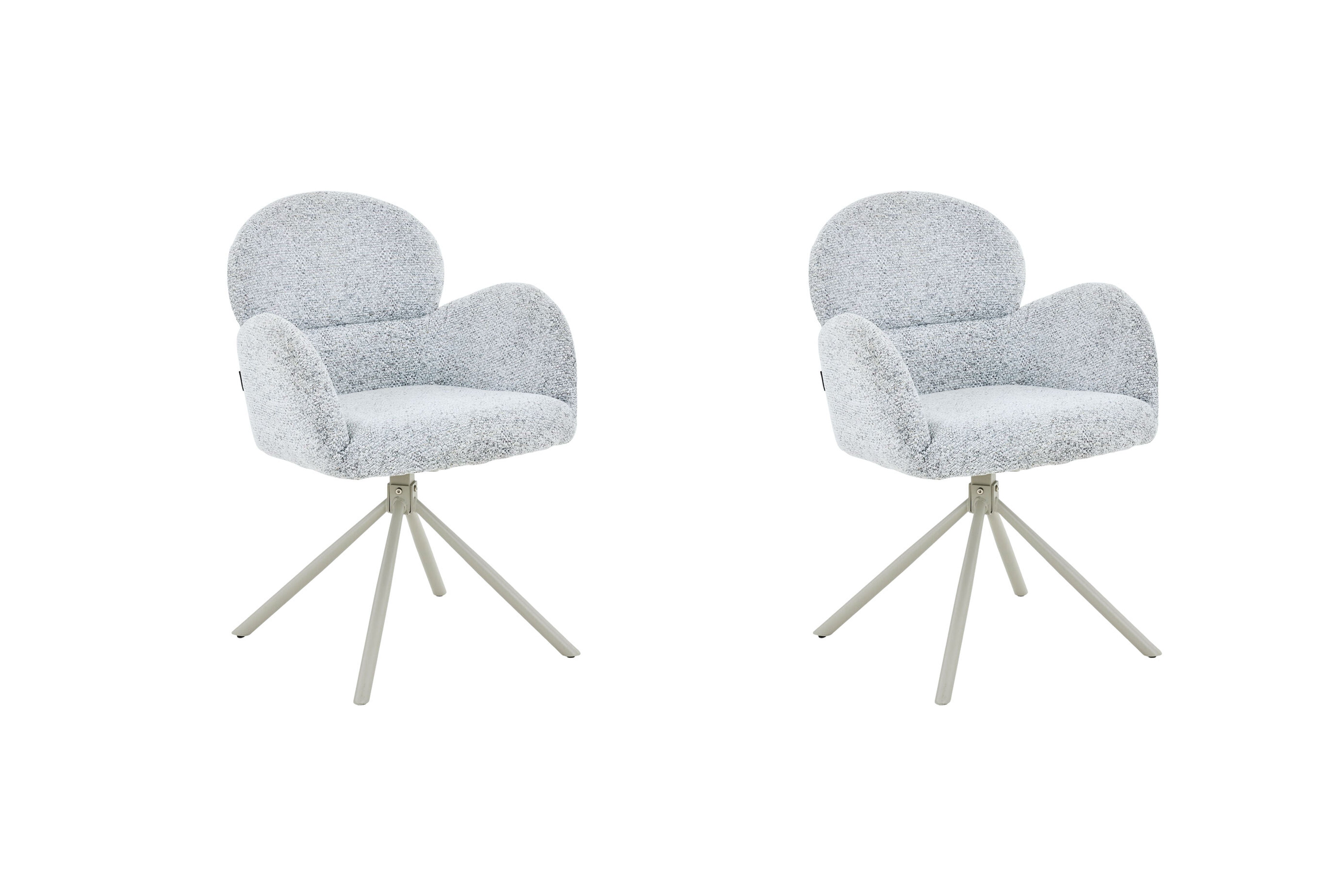 Scaun tapitat cu stofa si picioare metalice Soho 57x61 cm