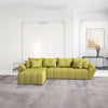 Colțar extensibil dumonde cu ladă de depozitare si sezut confortabil din spuma HR, Berlin XL Enjoy Green 350x185 cm Fabrica