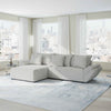 Colțar extensibil dumonde cu ladă de depozitare si sezut confortabil din spuma high-density, Berlin Zoom Crem 280x185 cm