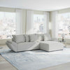Colțar extensibil dumonde cu ladă de depozitare si sezut confortabil din spuma high-density, Berlin Zoom Crem 280x185 cm II