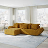 Colțar extensibil dumonde cu ladă de depozitare si sezut confortabil din spuma high-density, Berlin Ambience Mustar 280x185 cm