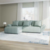 Colțar extensibil dumonde cu ladă de depozitare si sezut confortabil din spuma high-density, Berlin Enjoy Mint 280x185 cm