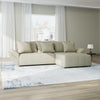 Colțar extensibil dumonde cu ladă de depozitare si sezut confortabil din spuma high-density, Berlin Enjoy Bej 280x185 cm II