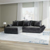Colțar extensibil dumonde cu ladă de depozitare si sezut confortabil din spuma high-density, Berlin Madagaskar Gri 280x185 cm