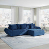 Colțar extensibil dumonde cu ladă de depozitare si sezut confortabil din spuma high-density, Berlin Zoom Albastru 280x185 cm II