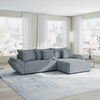Colțar extensibil dumonde cu ladă de depozitare si sezut confortabil din spuma high-density, Berlin Zoom Gri 280x185 cm II