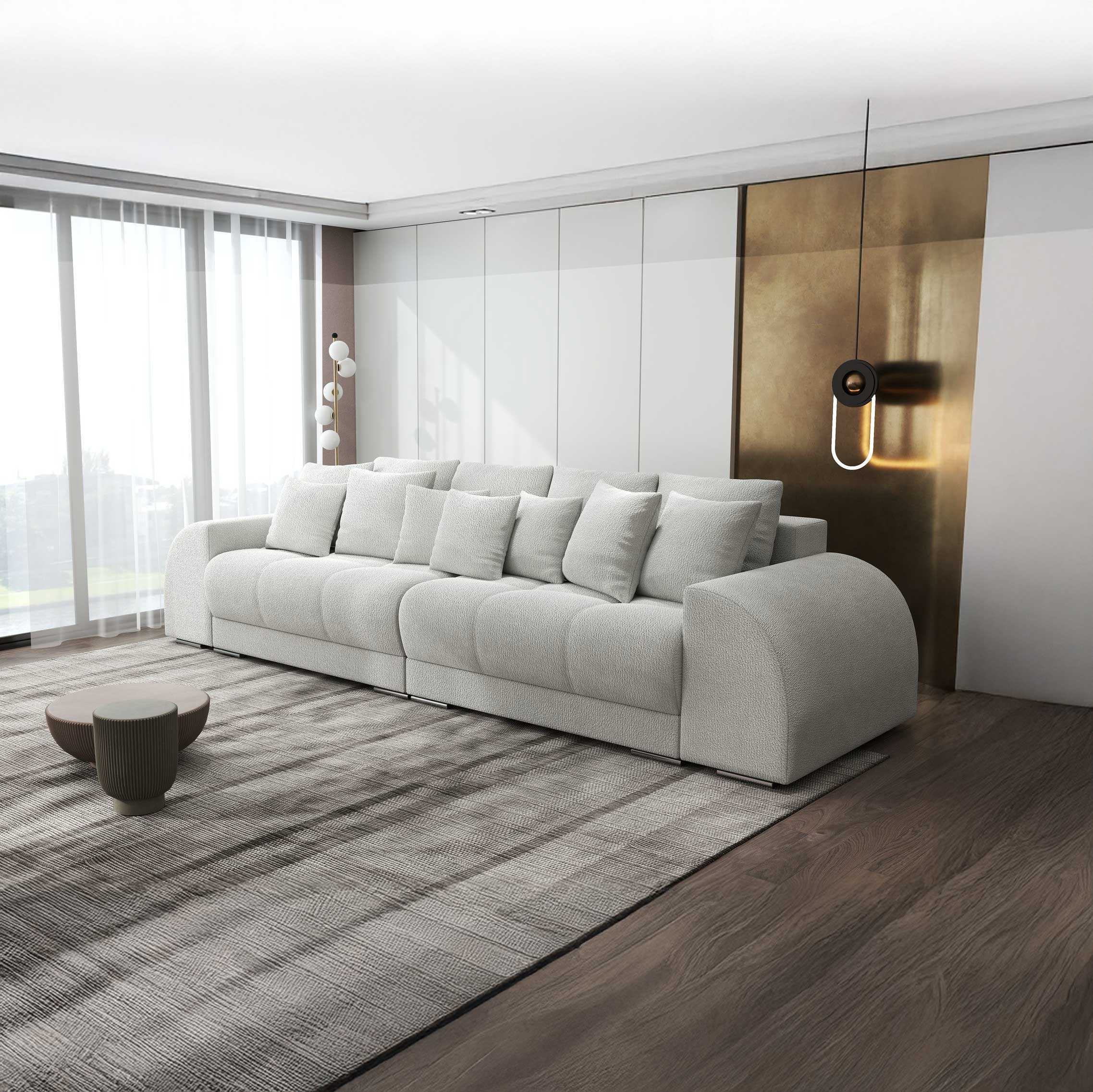 Canapea extensibilă dumonde cu 2 lăzi de depozitare si sezut confortabil din spuma high-density, Verona Vibe Bej 03 310x100 cm