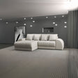 Colțar extensibil dumonde cu ladă de depozitare si sezut confortabil din spuma HR, Verona Enjoy Bej 290x185 cm Fabrica