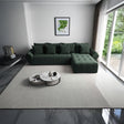 Colțar extensibil dumonde cu ladă de depozitare si sezut confortabil din spuma HR, Berlin XL Ambience Green II 350x185 cm Fabrica