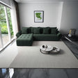 Colțar extensibil dumonde cu ladă de depozitare si sezut confortabil din spuma HR, Berlin XL Ambience Green 350x185 cm Fabrica