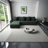 Colțar extensibil dumonde cu ladă de depozitare si sezut confortabil din spuma HR, Berlin XL Ambience Green 350x185 cm Fabrica